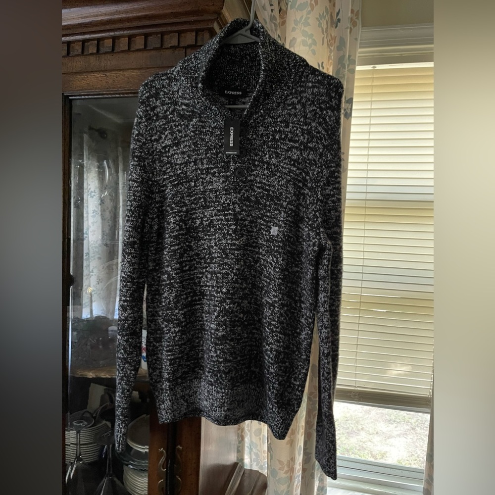 Express Womens S Pullover Button Up Sweater
